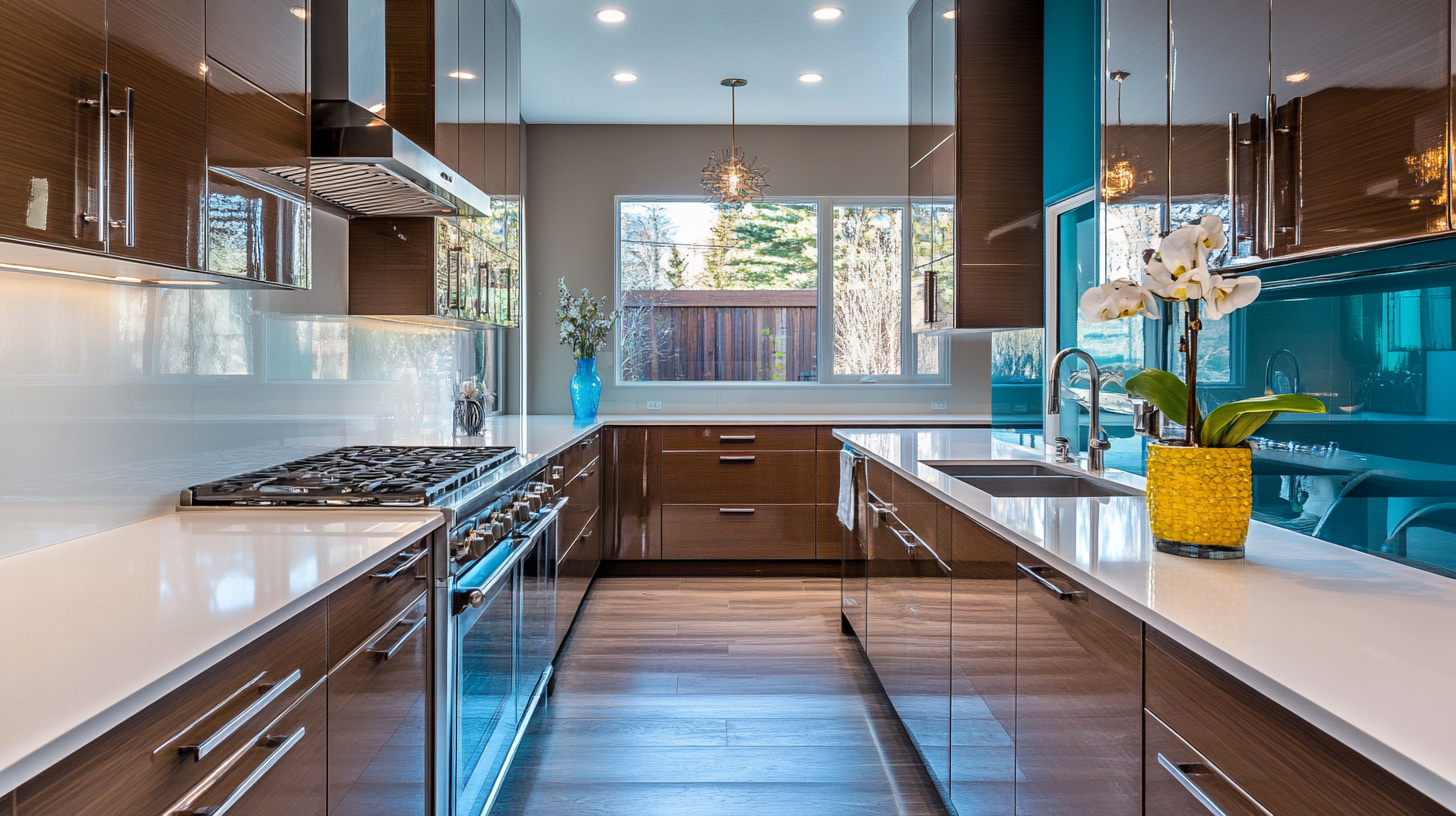 Bold_Contrast_with_High-Gloss_Brown_Cabinets