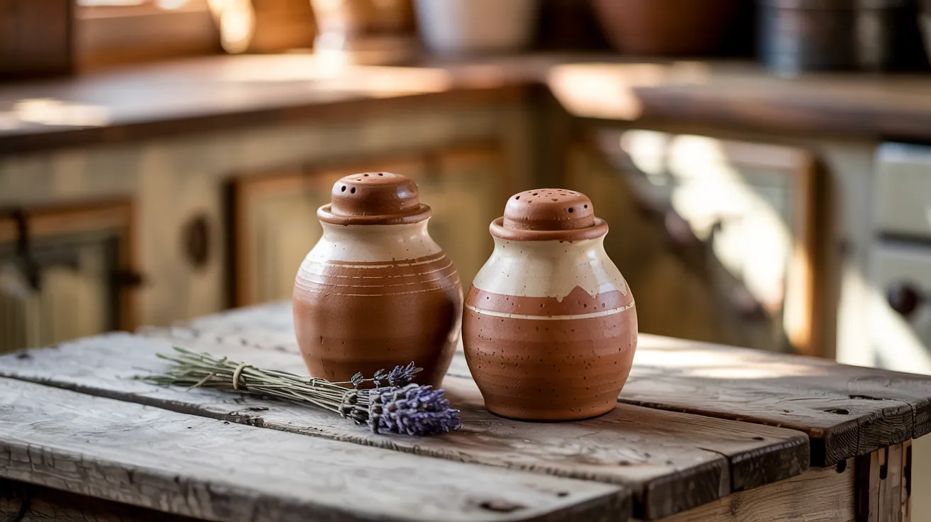 Clay Pot Salt and Pepper Shakers