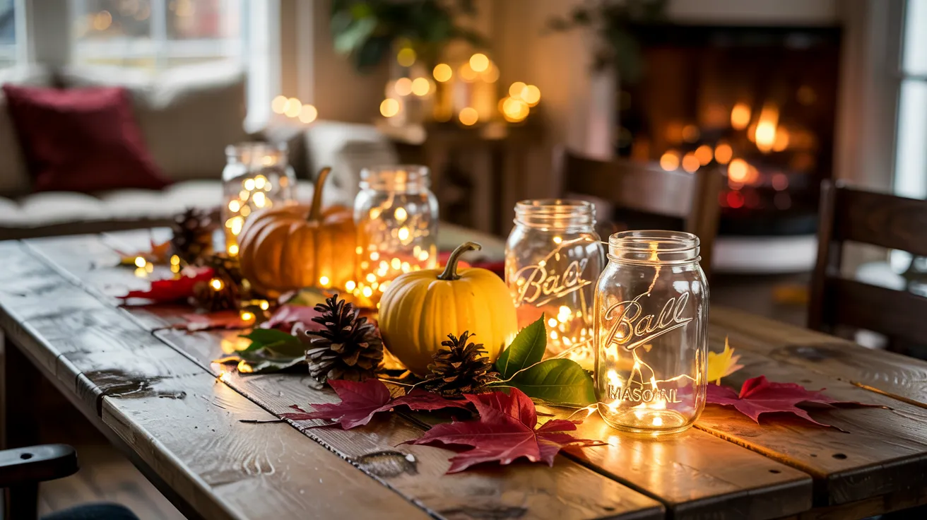 Twinkle Lights in Mason Jars