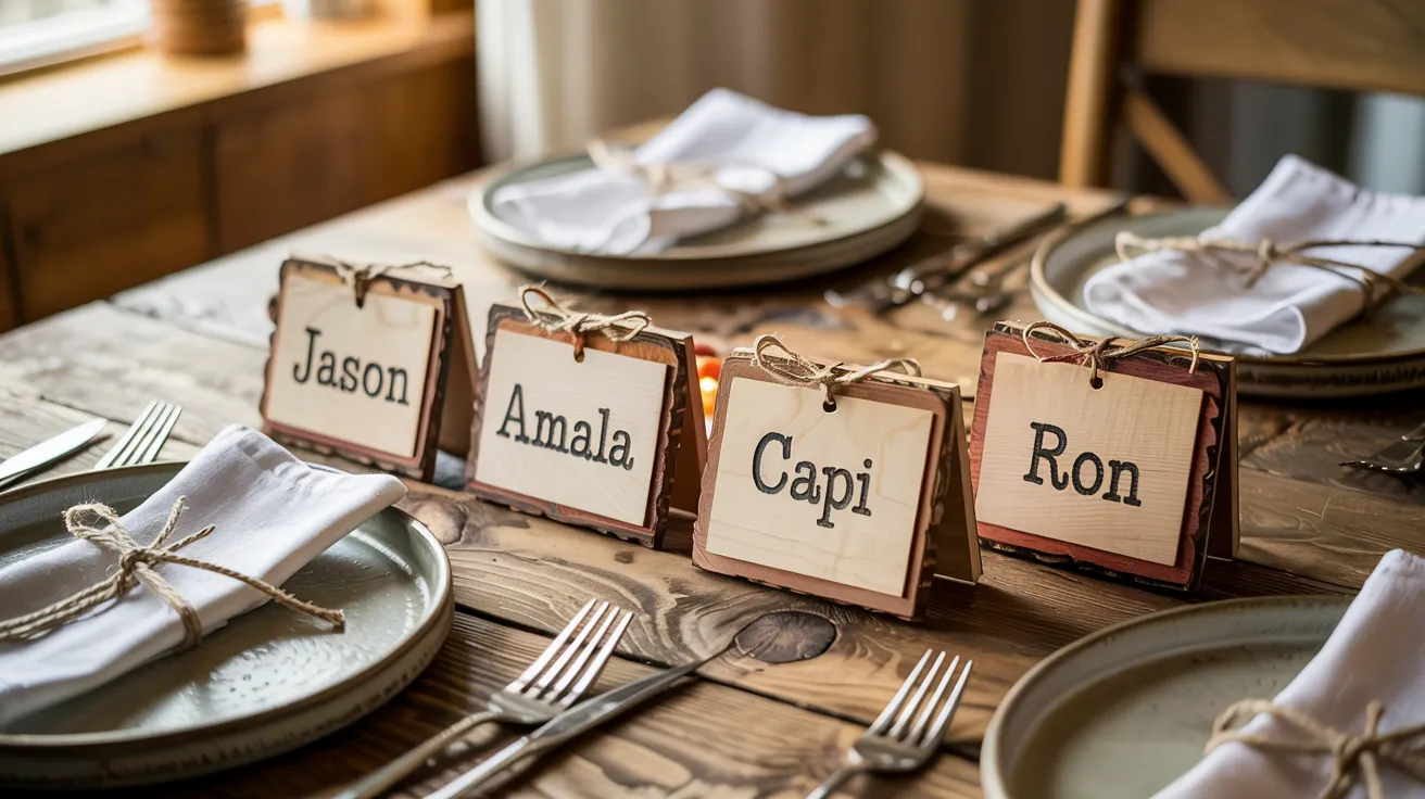Wooden Name Tags